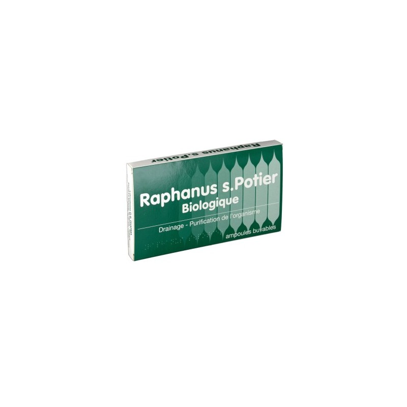 DRAINAGE HEPATIQUE 12 AMPOULES BUVABLES RAPHANUS S POTIER