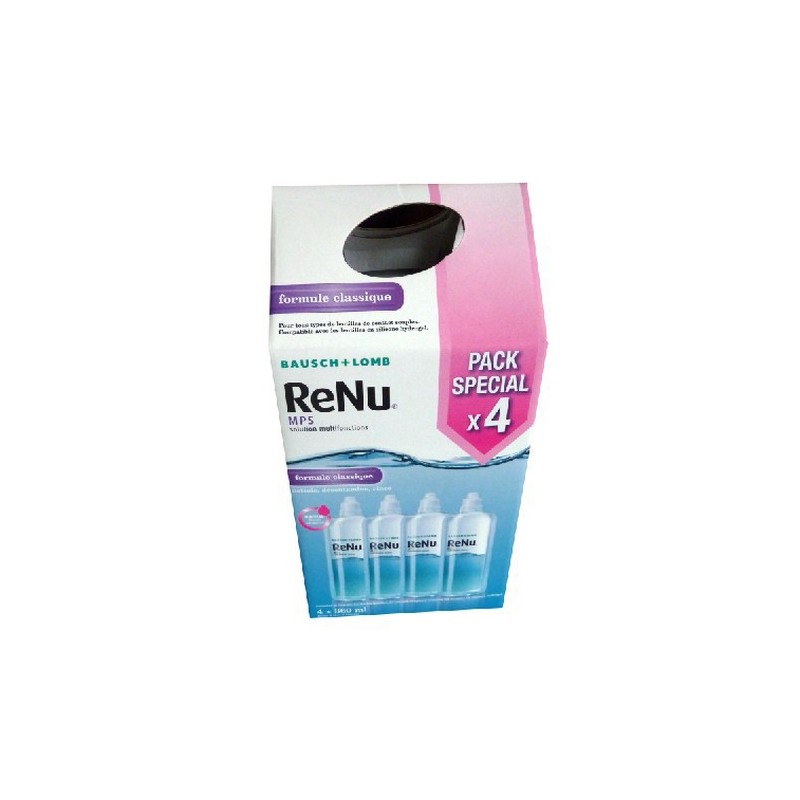 SOLUTION MULTIFONCTIONS MPS 4x360 ML RENU BAUSCH & LOMB SOLUTION MULTIFONCTIONS MPS 4x360 ML RENU BAUSCH & LOMB