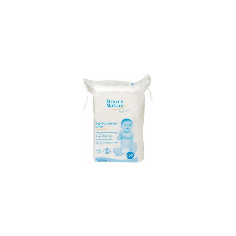 CARRE DOUCEUR BEBE COTON BIO X 60 DOUCE NATURE CARRE DOUCEUR BEBE COTON BIO X 60 DOUCE NATURE