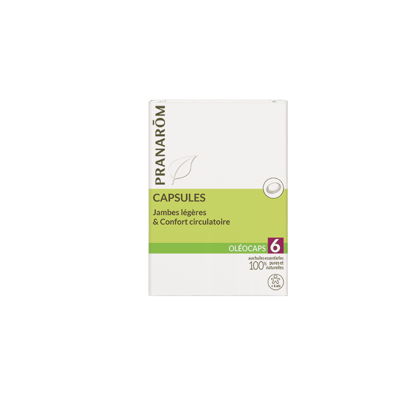 OLEOCAPS 6 JAMBES LEGERES & CONFORT CIRCULATOIRE 30 CAPSULES PRANAROM