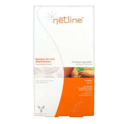 BANDES DE CIRE DEPILATOIRES HYPOALLERGENIQUES NETLINE