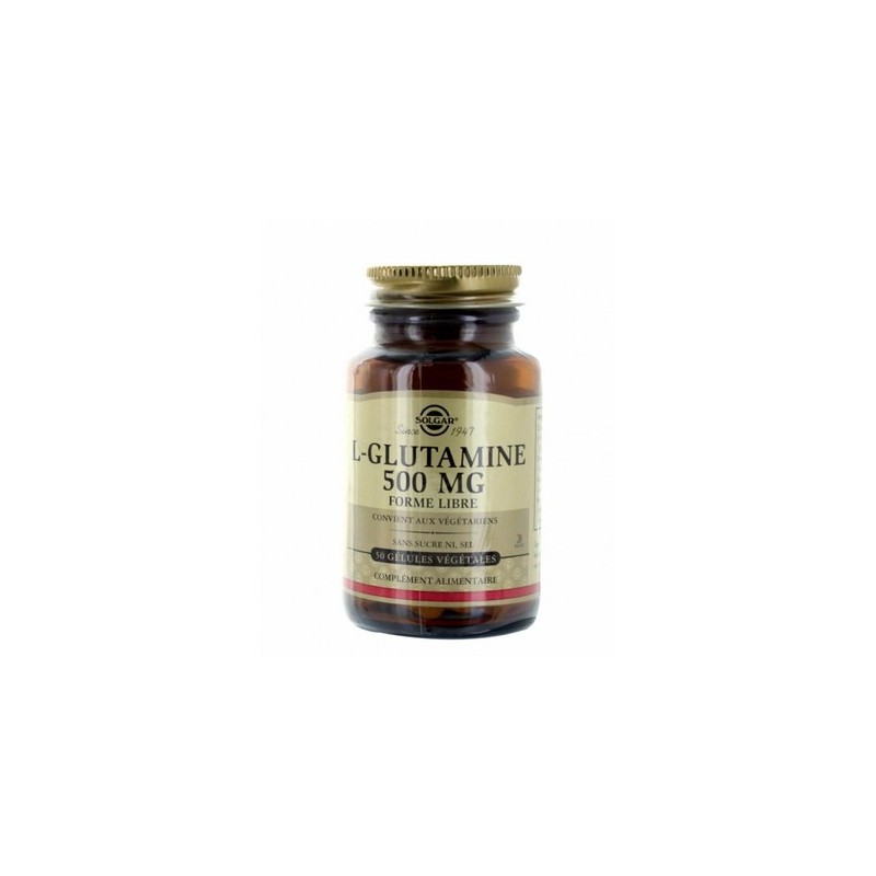 L GLUTAMINE 500MG  Flacon de 50 gélules SOLGAR