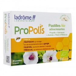 PASTILLES A LA PROPOLIS BIO ADOUCISSANTES X20 LADROME 