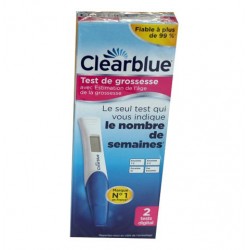 TEST DE GROSSESSE ESTIMATION de l'AGE de la GROSSESSE LOT DE 2 CLEARBLUE