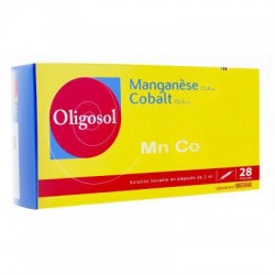 OLIGOSOL MANGANESE COBALT Mn Co 28 AMPOULES LABORATOIRE LABCATAL