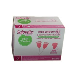 CUP PROTECT 2 COUPES MENSTRUELLES TAILLE 2 SAFORELLE