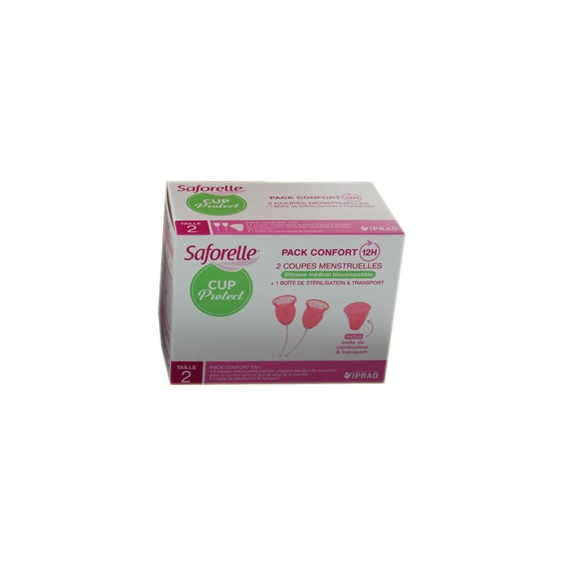 CUP PROTECT 2 COUPES MENSTRUELLES TAILLE 2 SAFORELLE