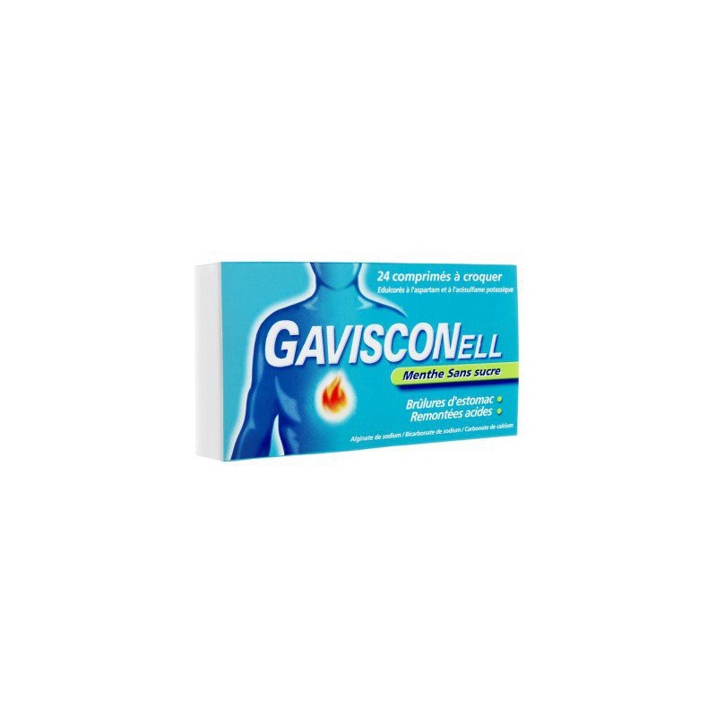 GAVISCONELL MENTHE SANS SUCRE COMPRIMES A CROQUER