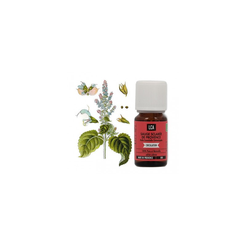 HUILE ESSENTIELLE BIO SAUGE SCLAREE DE PROVENCE 10ML LCA HUILE ESSENTIELLE BIO SAUGE SCLAREE DE PROVENCE 10ML LCA