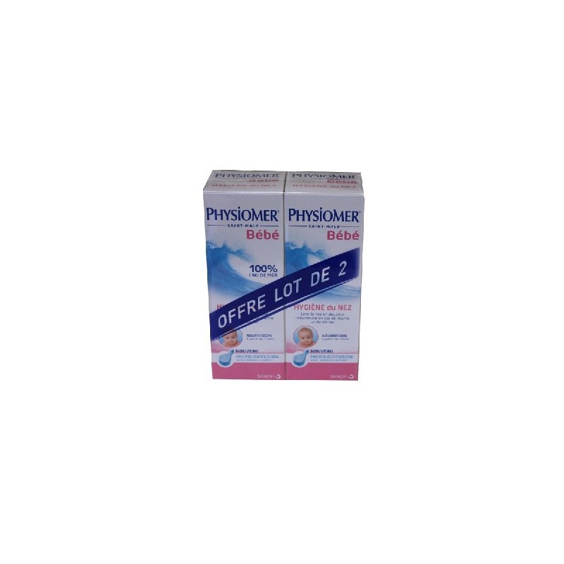 PHYSIOMER BEBE HYGIENE DU NEZ LOT DE 2X115ML SANOFI