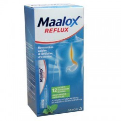 MAALOX REFLUX 12 SACHETS DOSES SANS SUCRE MENTHE SANOFI