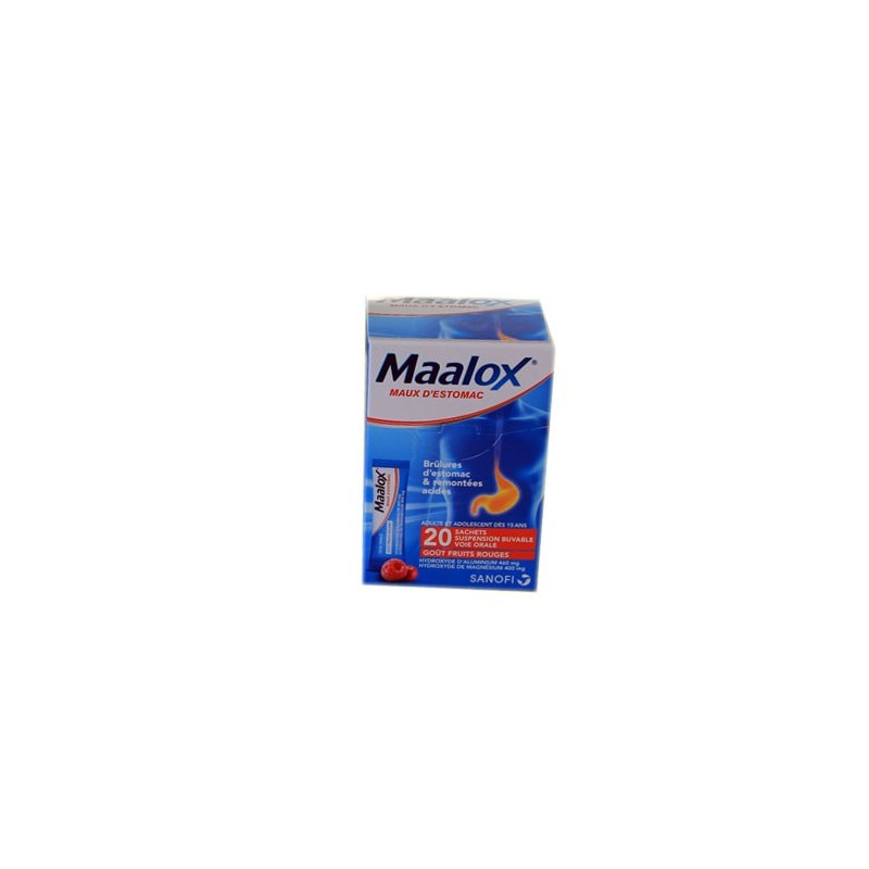 MAALOX MAUX D'ESTOMAC 20 SACHETS DOSES FRUITS ROUGES SANOFI