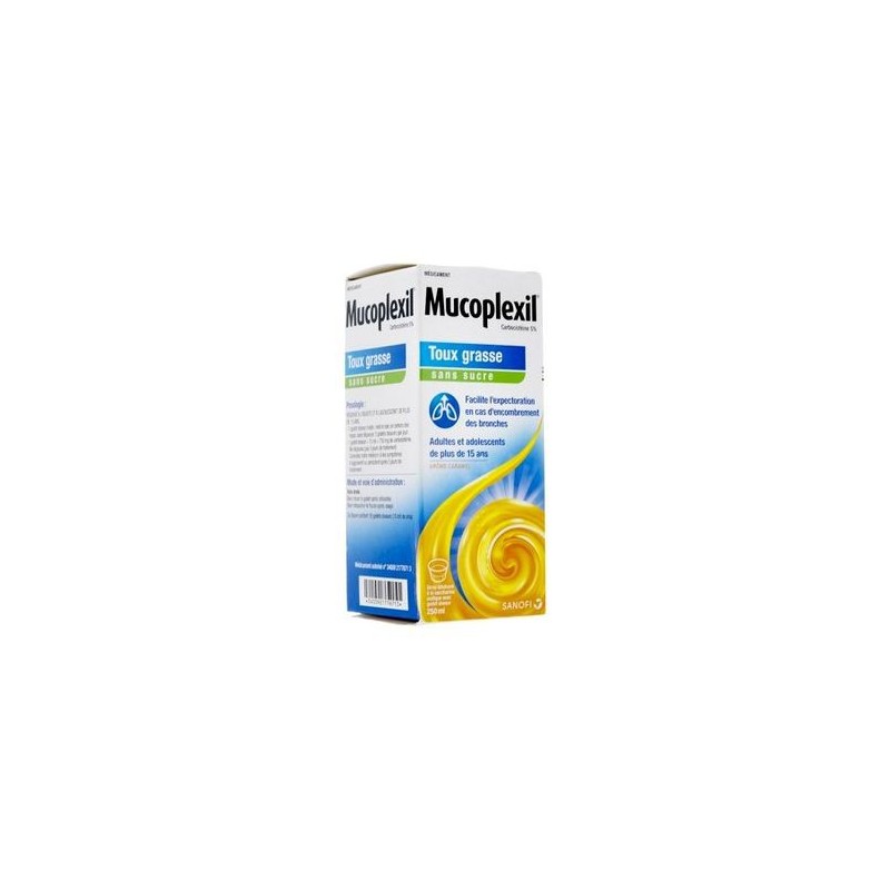 MUCOPLEXIL TOUX GRASSE SANS SUCRE 250ML SANOFI