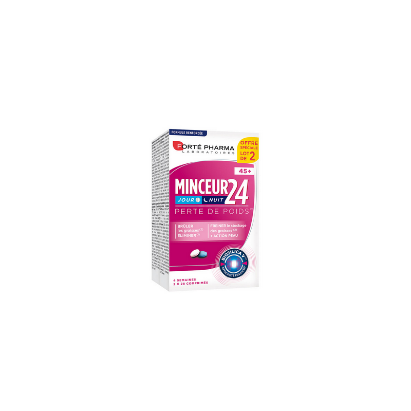 MINCEUR 24 45+JOUR NUIT LOT DE 2X28 COMPRIMES FORTE PHARMA 