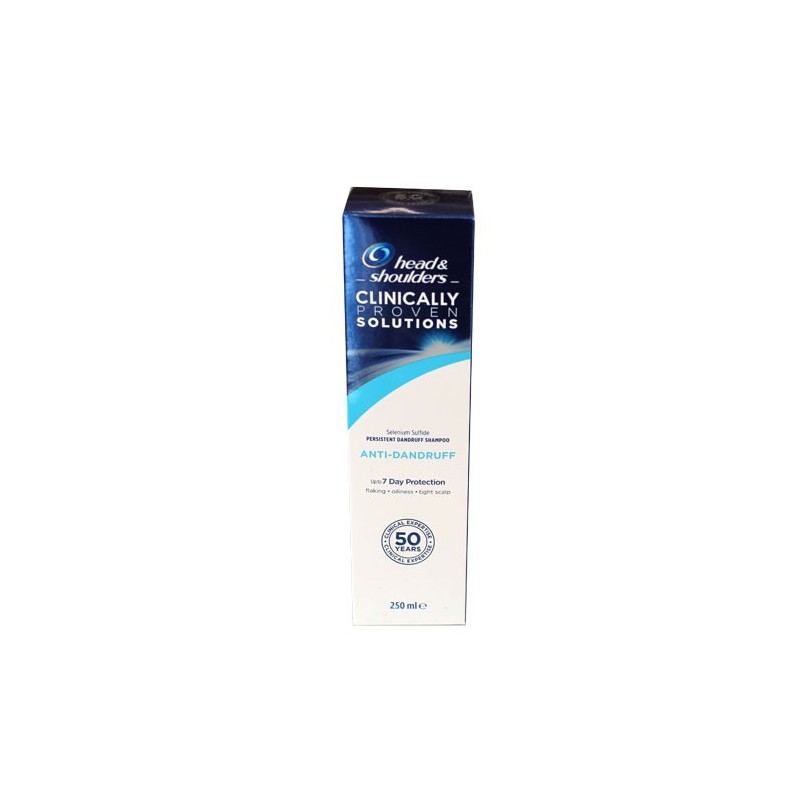 CLINICALLY PROVEN SOLUTIONS SHAMPOOING ANTI DANDRUFF ANTI PELLICULES 250ML HEAD & SHOULDERS