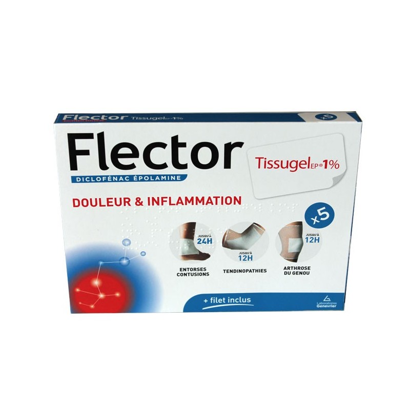 FLECTOR TISSUGEL EP 1% 5 EMPLATRES GENEVRIER FLECTOR TISSUGEL EP 1% 5 EMPLATRES GENEVRIER