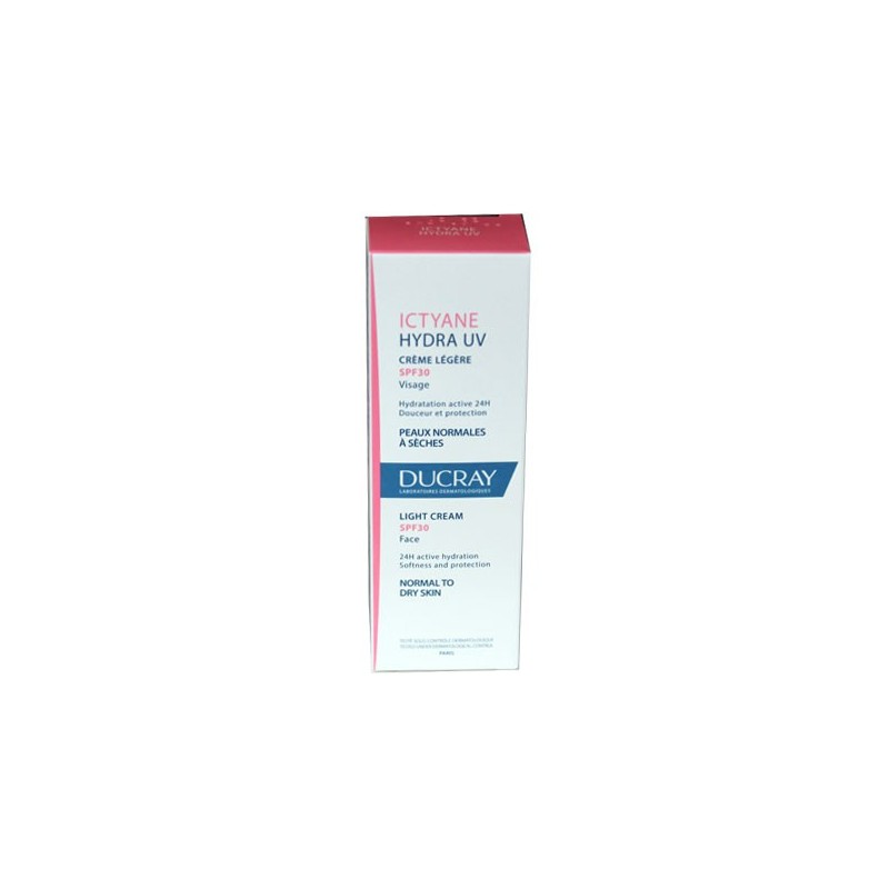 ICTYANE HYDRA UV SPF30 CREME LEGERE VISAGE PEAUX NORMALES à SECHES 40ML DUCRAY