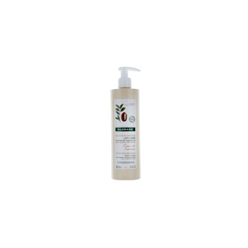 NUTRITION INTENSE FLEURS DE CUPUACU BIO LAIT CORPS PEAUX SECHES à TRES SECHES 400ML KLORANE NUTRITION INTENSE FLEURS DE CUPUACU BIO LAIT CORPS PEAUX SECHES à TRES SECHES 400ML KLORANE
