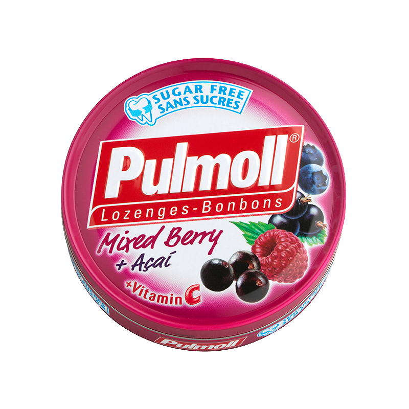 PULMOLL MIXED BERRY AÇAI + VITAMINE C PASTILLES SANS SUCRE 45G