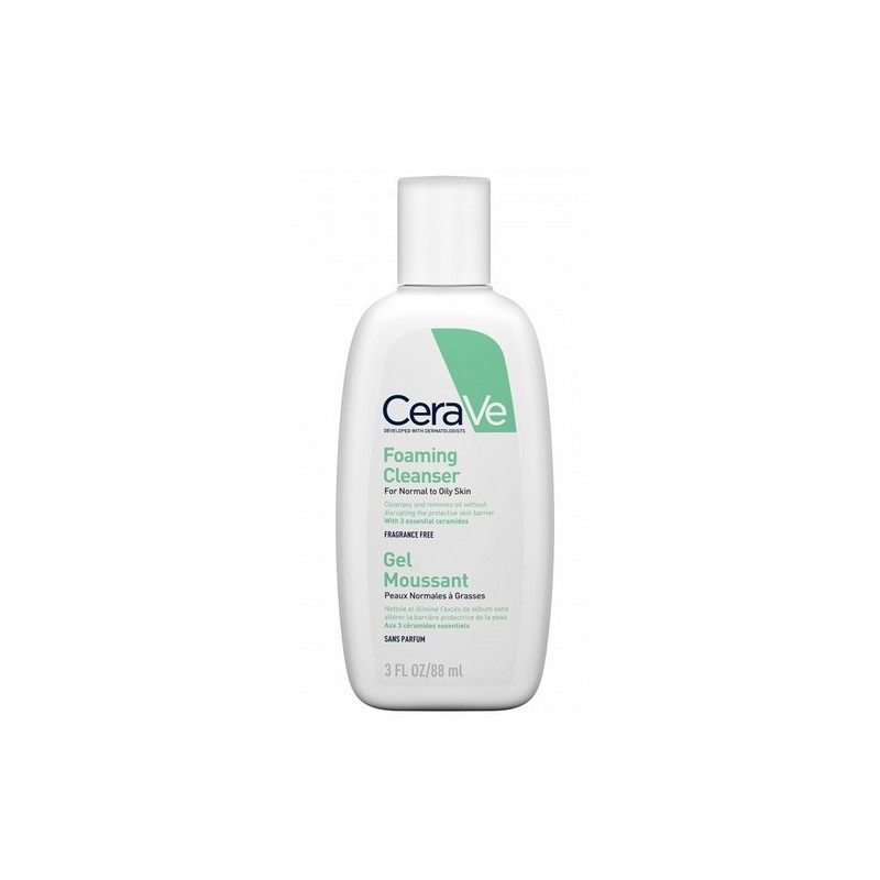 GEL MOUSSANT PEAUX NORMALES à GRASSES 88ML CERA VE