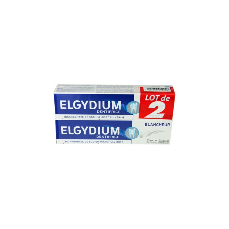 DENTIFRICE BLANCHEUR LOT DE 2 X 75ML ELGYDIUM