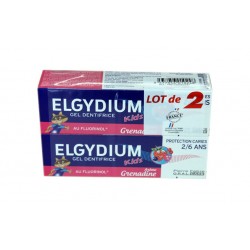 DENTIFRICE GRENADINE PROTECTION CARIES KID'S LOT DE 2 X 50ML ELGYDIUM