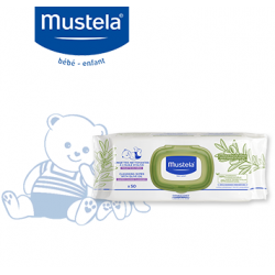 LINGETTES NETTOYANTES HUILE D'OLIVE x50 MUSTELA