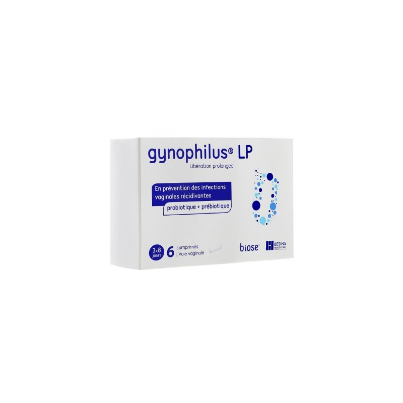 GYNOPHILUS LP VOIE VAGINALE 6 COMPRIMES BESINS HEALTHCARE