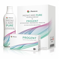 SOLUTION MULTIFONCTIONS MENICARE PURE 250ML + PROGENT PACK