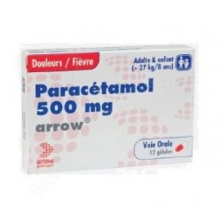 PARACETAMOL ARROW 500 mg 12 GELULES