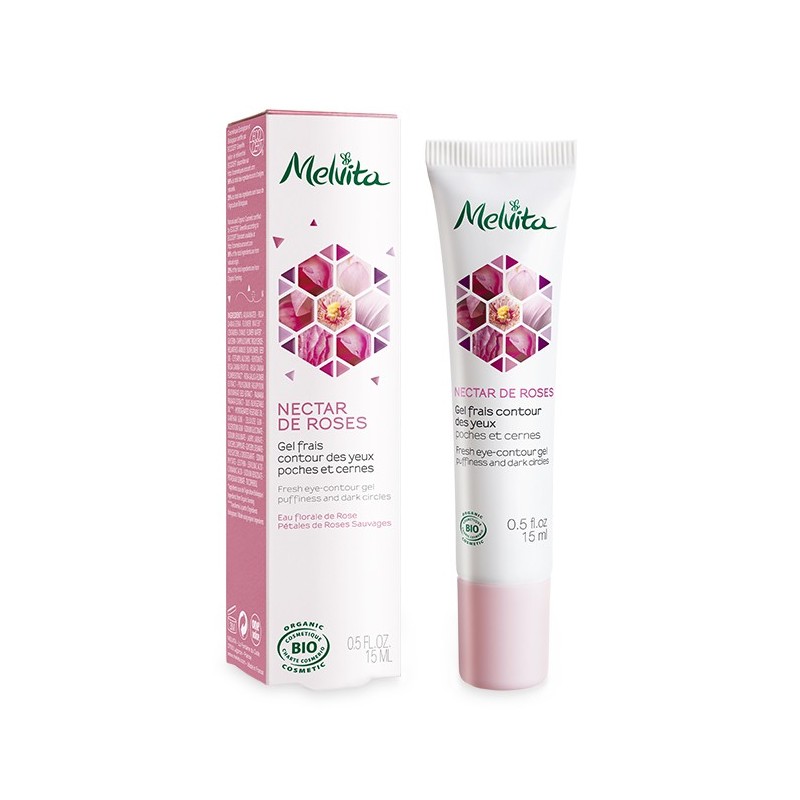 NECTAR DE ROSES BIO  GEL FRAIS CONTOUR DES YEUX 15ML MELVITA