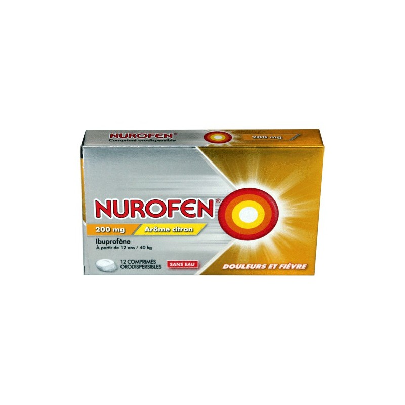 NUROFEN 200MG CITRON 12 COMPRIMES ORODISPERSIBLES 