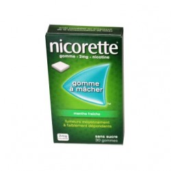 NICORETTE GOMMES MENTHE FRAICHE 2MG x30 JOHNSON & JOHNSON