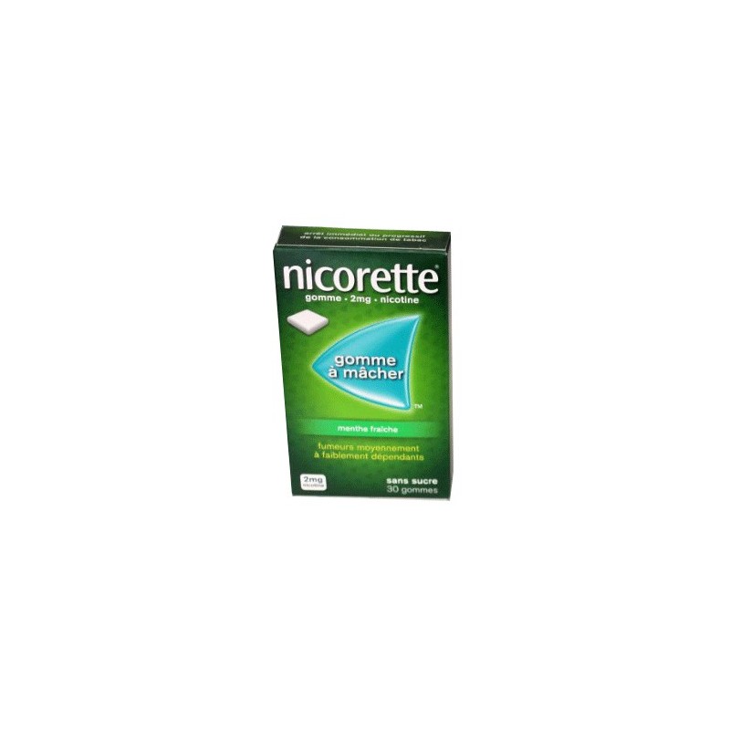 NICORETTE GOMMES MENTHE FRAICHE 2MG x30 JOHNSON & JOHNSON