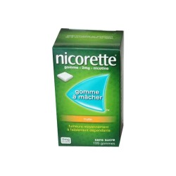 NICORETTE GOMMES SANS SUCRE FRUITS 2MG x105 JOHNSON & JOHNSON