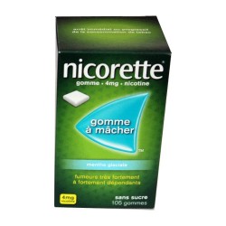 NICORETTE GOMMES SANS SUCRE MENTHE GLACIALE 4MG x105 JOHNSON & JOHNSON