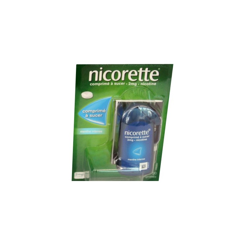 NICORETTE COMPRIMES A SUCER MENTHE INTENSE 2 MG JOHNSON & JOHNSON BOITE DE 20 COMPRIMES