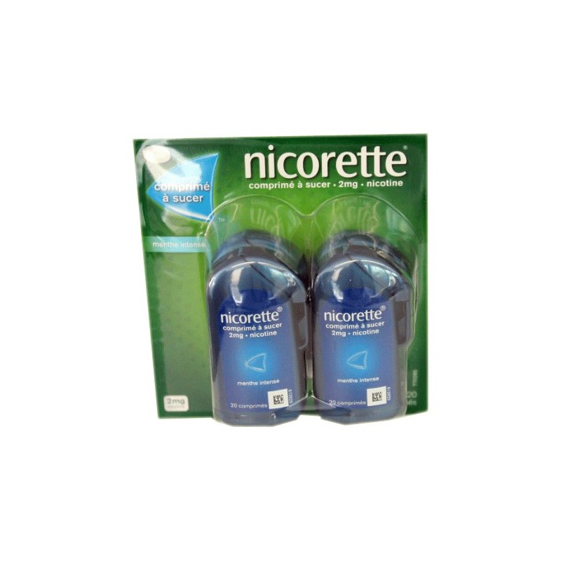 NICORETTE COMPRIMES A SUCER MENTHE INTENSE 2 MG LOT DE 4 BOITES JOHNSON & JOHNSON