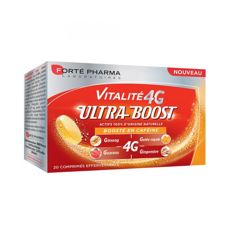 VITALITE 4G ULTRA BOOST CAFEINE 20 COMPRIMES FORTE PHARMA