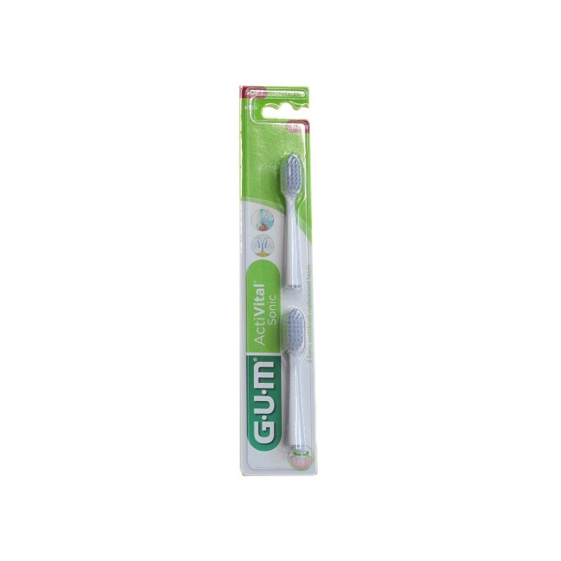 BROSSETTES RECHANGE pour BROSSE A DENT ACTIVITAL SONIC SOUPLE x 2 GUM
