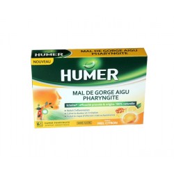 HUMER MAL DE GORGE AIGU PHARYNGITE MIEL CITRON 20 PASTILLES