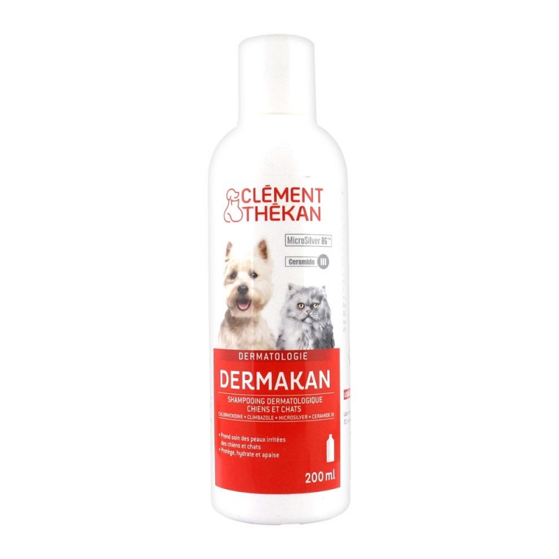 DERMAKAN SHAMPOOING CHIENS ou CHATS 200ML CLEMENT THEKAN