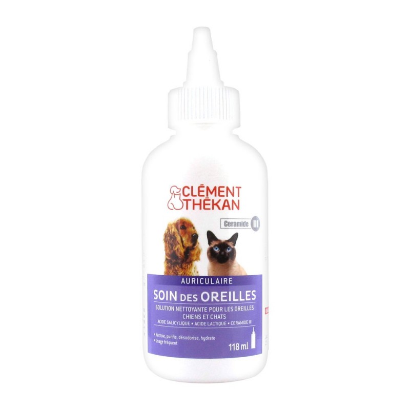 AURICULAIRE SOIN DES OREILLES CHIENS ou CHATS 118ML CLEMENT THEKAN AURICULAIRE SOIN DES OREILLES CHIENS ou CHATS 118ML CLEMENT THEKAN