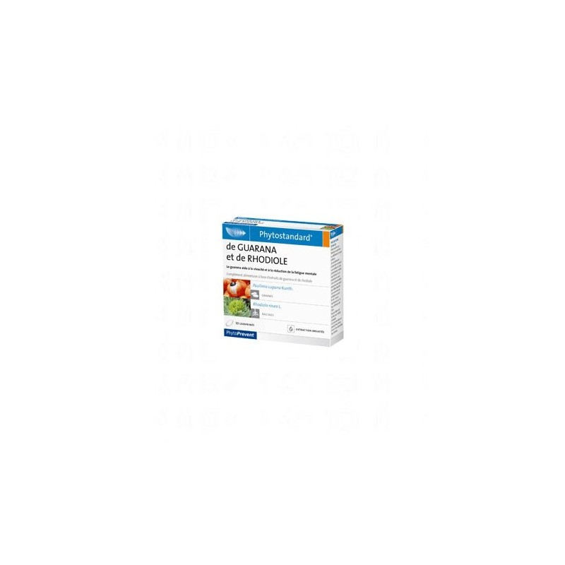 PHYTOSTANDARD GUARANA et RHODIOLE 30 COMPRIMES PHYTOPREVENT PHYTOSTANDARD GUARANA et RHODIOLE 30 COMPRIMES PHYTOPREVENT