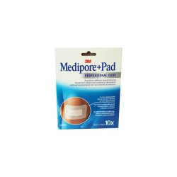 MEDIPORE + PAD PANSEMENTS ADHÉSIFS 10CMX10CM X10 3M