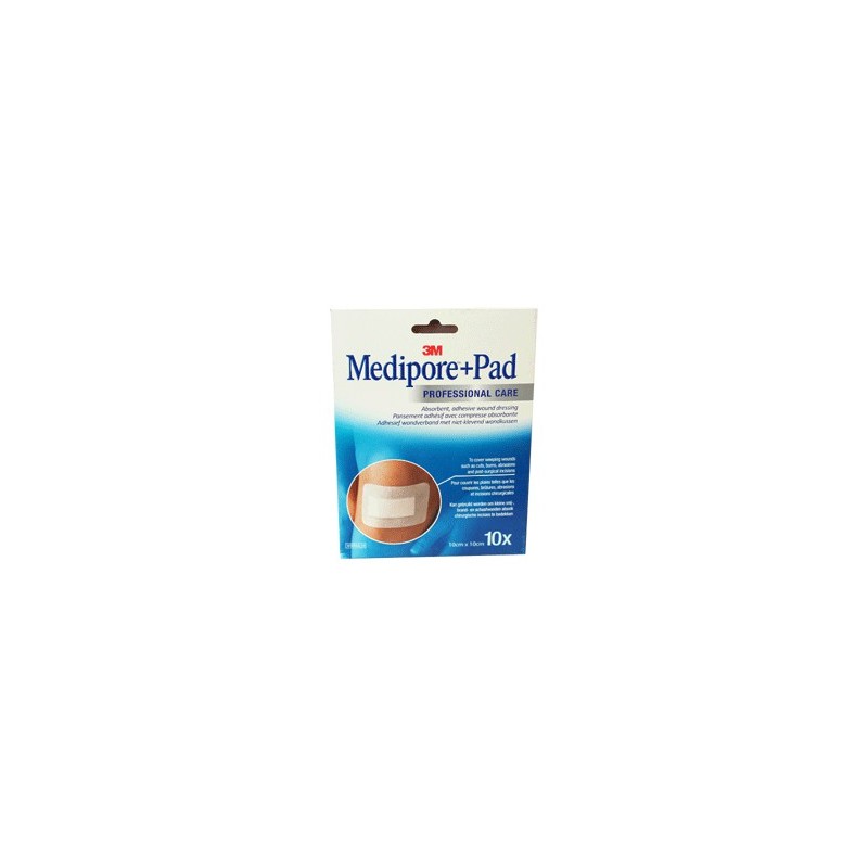MEDIPORE + PAD PANSEMENTS ADHÉSIFS 10CMX10CM X10 3M MEDIPORE + PAD PANSEMENTS ADHÉSIFS 10CMX10CM X10 3M
