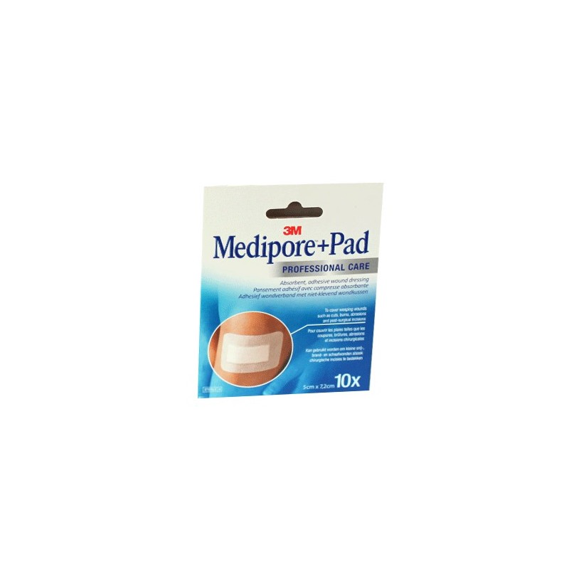 MEDIPORE + PAD PANSEMENTS ADHÉSIFS 5CMX7.2CM X10 3M