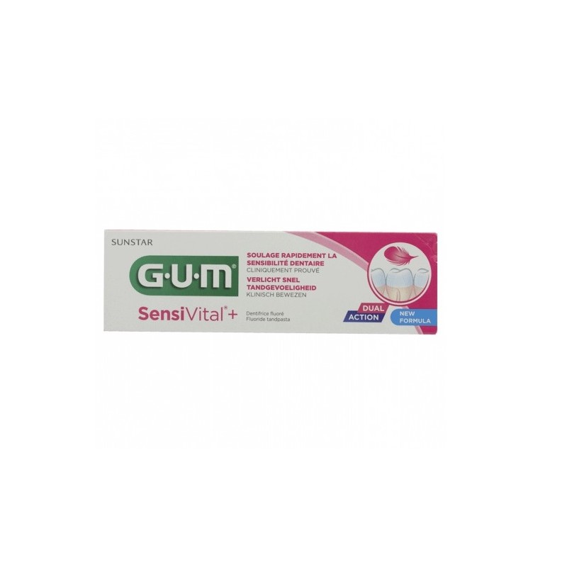 DENTIFRICE SENSIVITAL + DUAL ACTION 75ML GUM DENTIFRICE SENSIVITAL + DUAL ACTION 75ML GUM