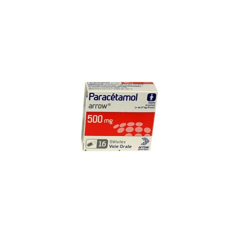 PARACETAMOL 500MG 16 GELULES ARROW 