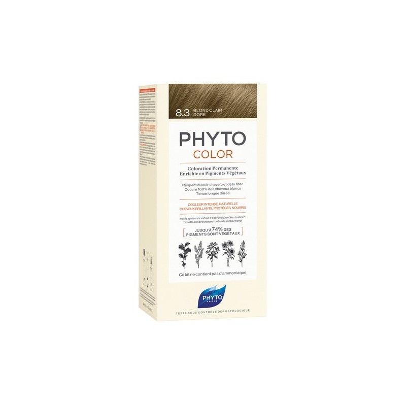 PHYTOCOLOR COLORATION PERMANENTE BLOND CLAIR 8 PHYTO